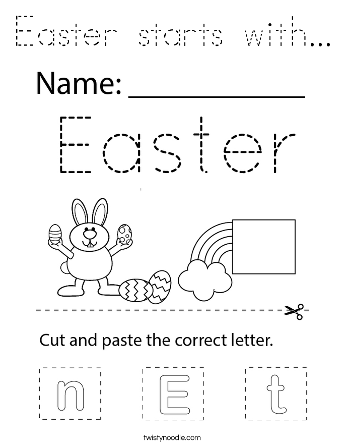 Easter starts with... Coloring Page