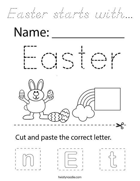 Easter starts with... Coloring Page