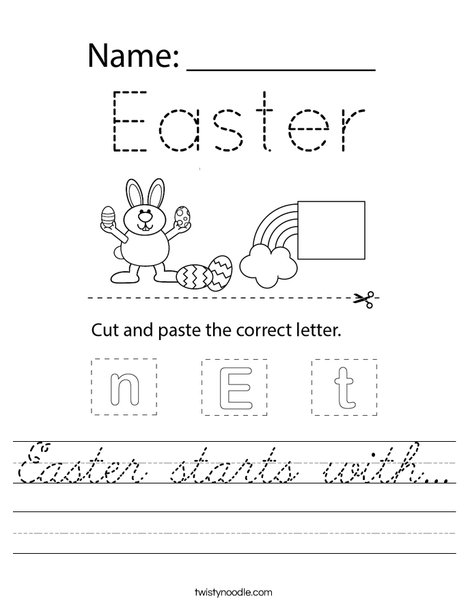 Easter starts with... Worksheet