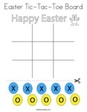 Easter Tic-Tac-Toe Board Coloring Page