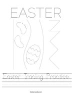 Easter Tracing Practice Handwriting Sheet
