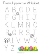 Easter Uppercase Alphabet Coloring Page