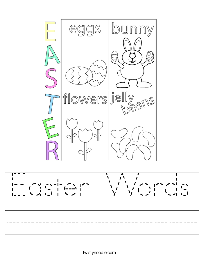 Easter Words Worksheet