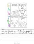 Easter Words Worksheet