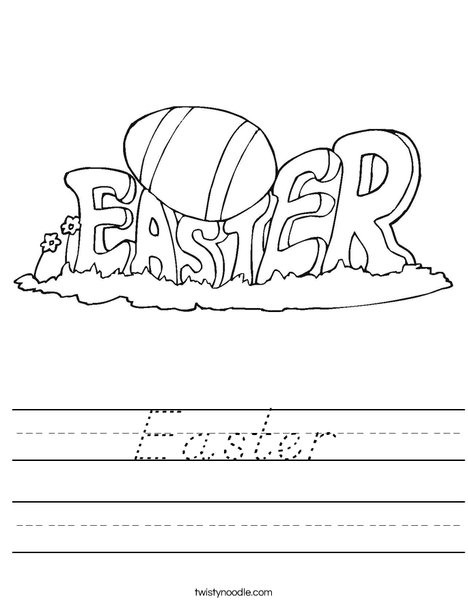 Happy Easter Sign Worksheet