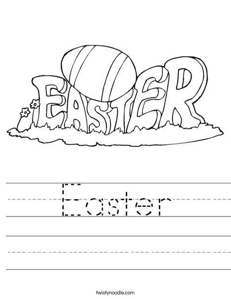 Happy Easter Sign Worksheet