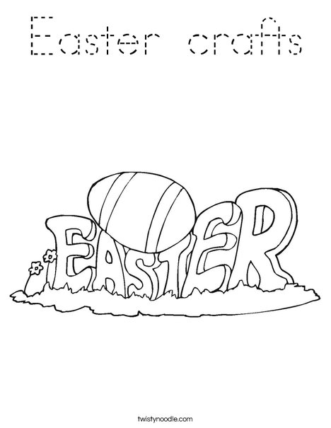 Happy Easter Sign Coloring Page