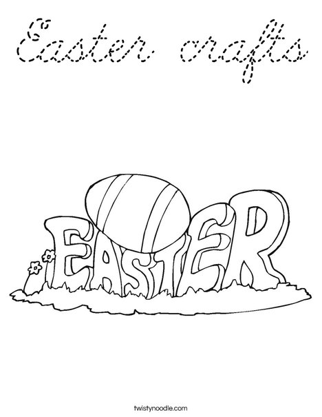 Happy Easter Sign Coloring Page
