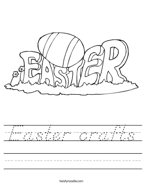 Happy Easter Sign Worksheet