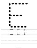 E E E Worksheet