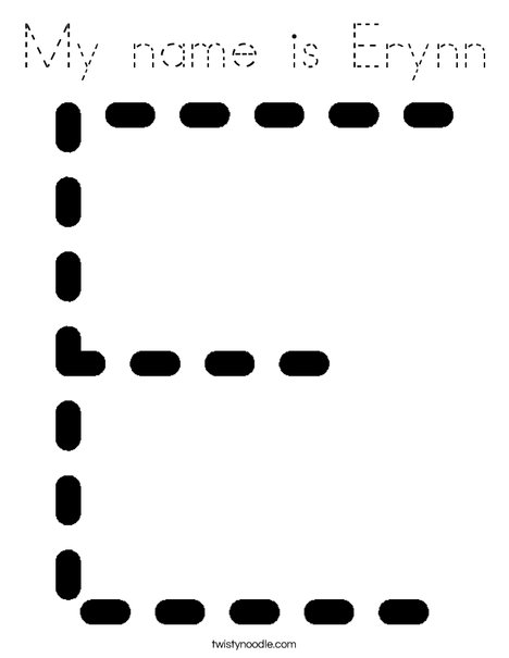 Tracing Letter E Coloring Page