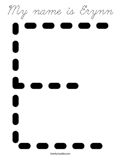 Tracing Letter E Coloring Page