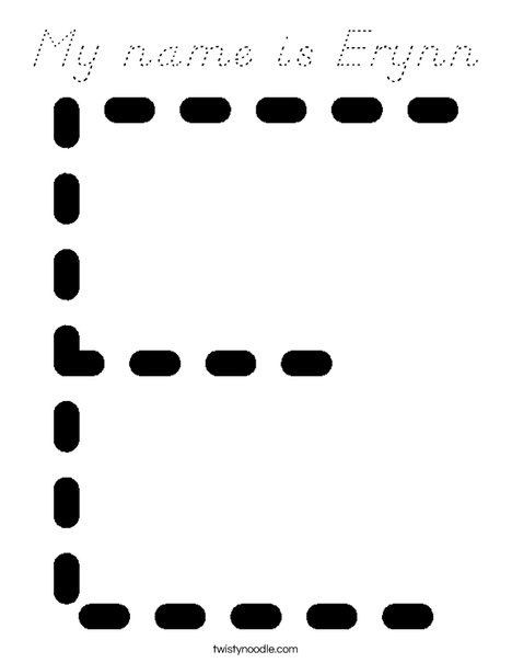 Tracing Letter E Coloring Page