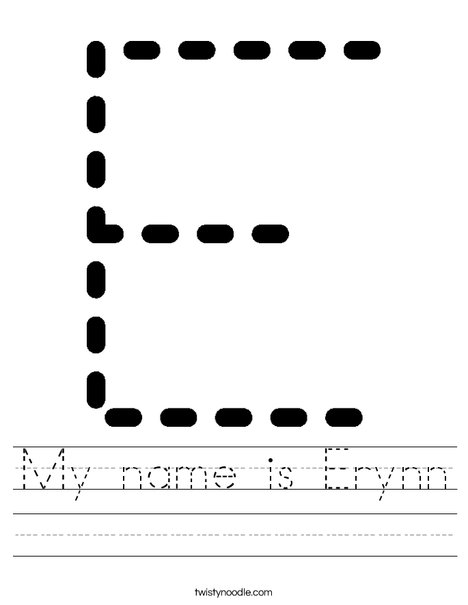 Tracing Letter E Worksheet