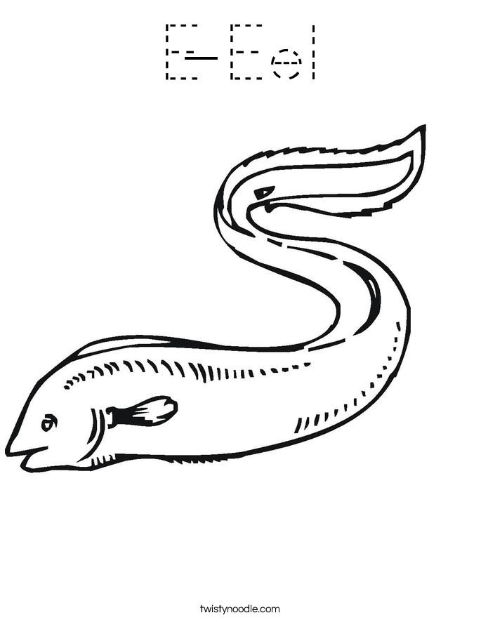 E-Eel Coloring Page