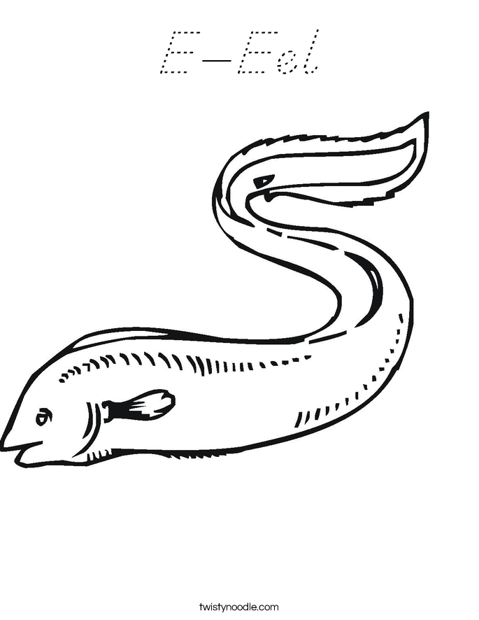 E-Eel Coloring Page