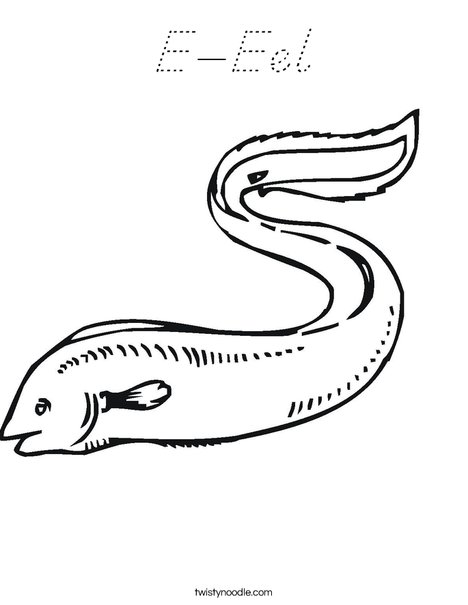 Eel Coloring Page