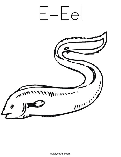 Eel Coloring Page