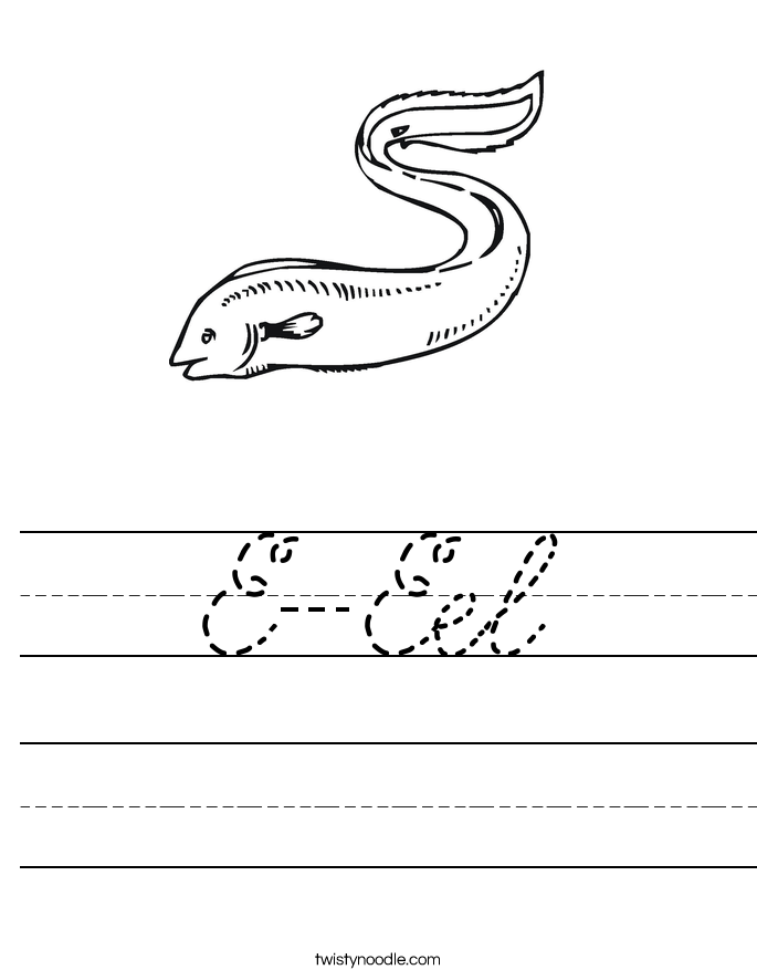 E-Eel Worksheet