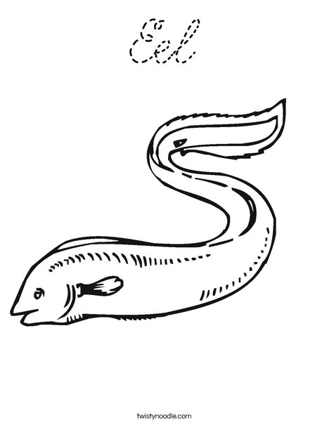 Eel Coloring Page