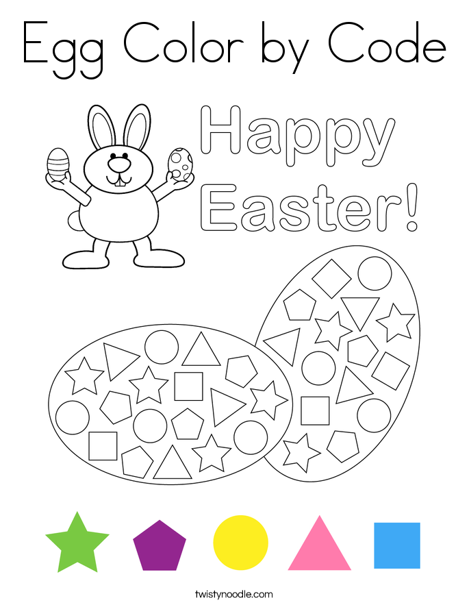 Egg Color by Code Coloring Page