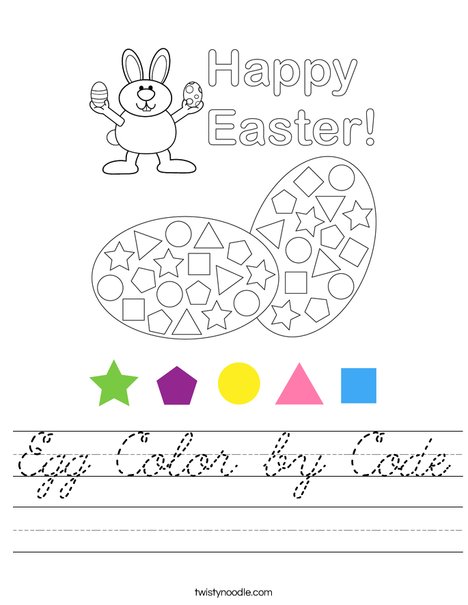 Egg Color by Code Worksheet