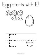 Egg starts with E Coloring Page