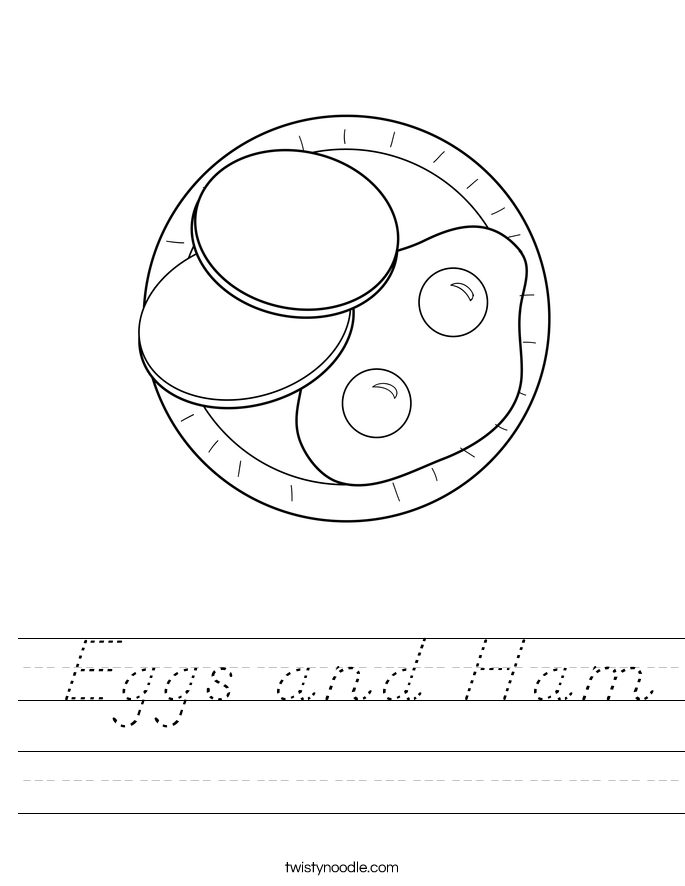  Eggs and Ham Worksheet