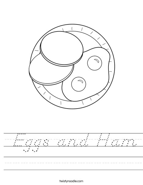 Eggs and Ham Worksheet