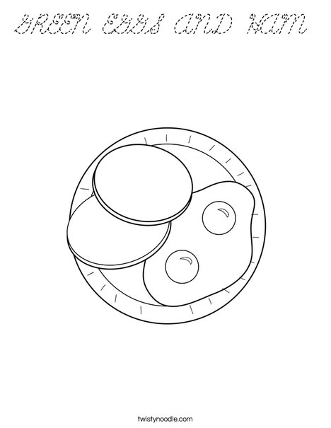 Eggs and Ham Coloring Page
