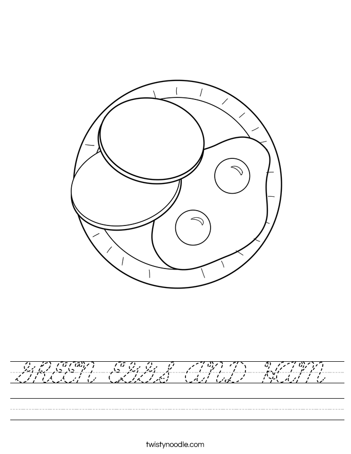 GREEN EGGS AND HAM Worksheet