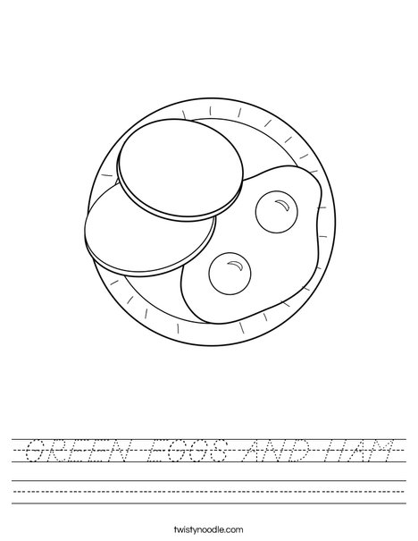 Eggs and Ham Worksheet