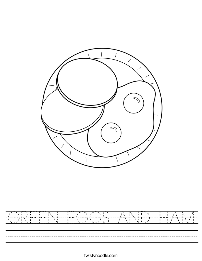 GREEN EGGS AND HAM Worksheet