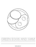 GREEN EGGS AND HAM Worksheet