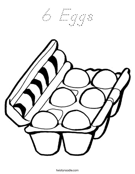 Eggs in a Carton Coloring Page