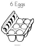 6 EggsColoring Page