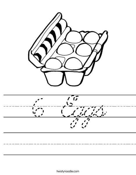 Eggs in a Carton Worksheet
