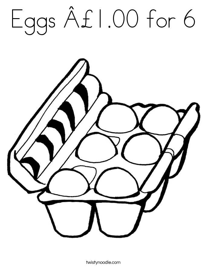 Eggs £1.00 for 6 Coloring Page