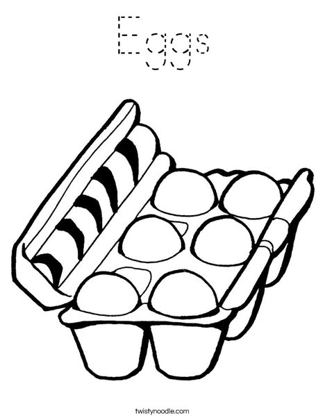 Eggs in a Carton Coloring Page