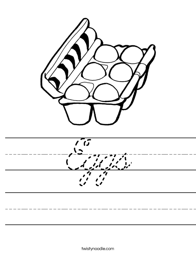 Eggs Worksheet