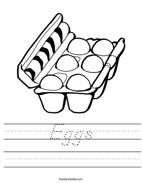 Eggs in a Carton Worksheet