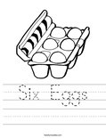 Six Eggs Worksheet