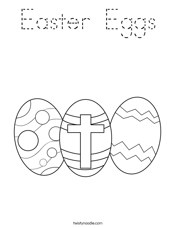Easter Eggs Coloring Page