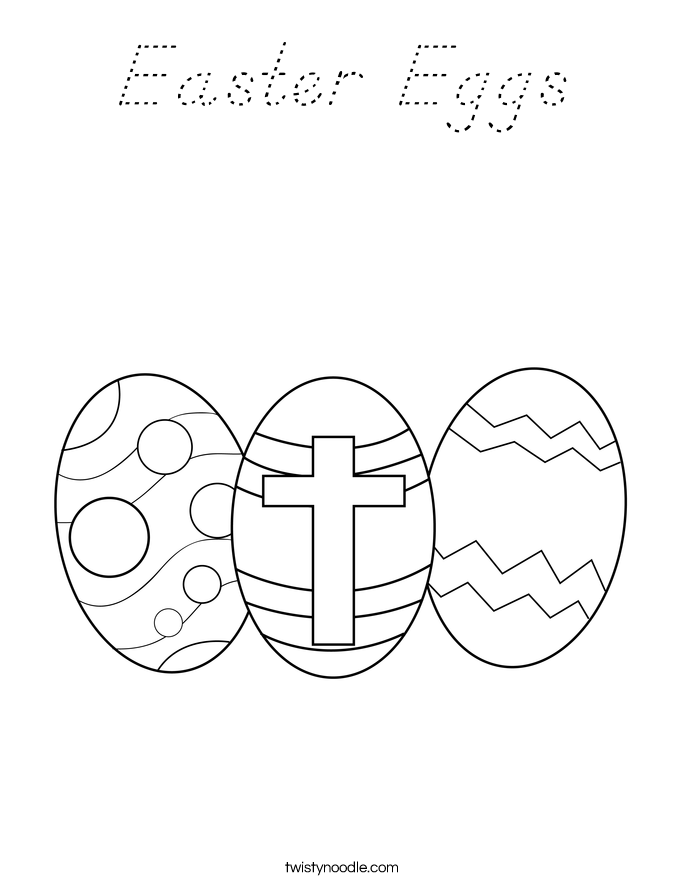 Easter Eggs Coloring Page