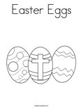 Easter Eggs Coloring Page
