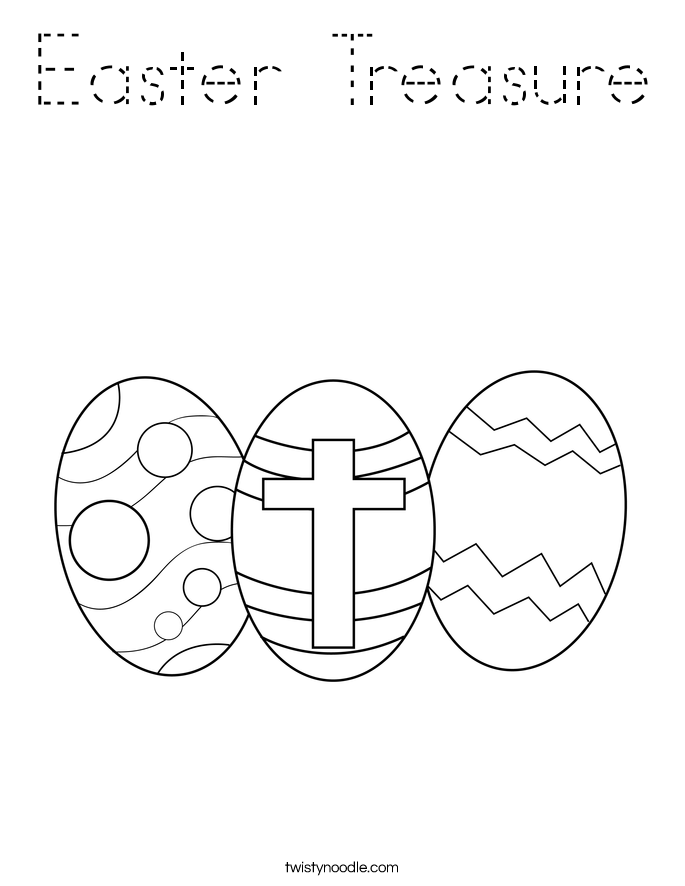 Easter Treasure Coloring Page