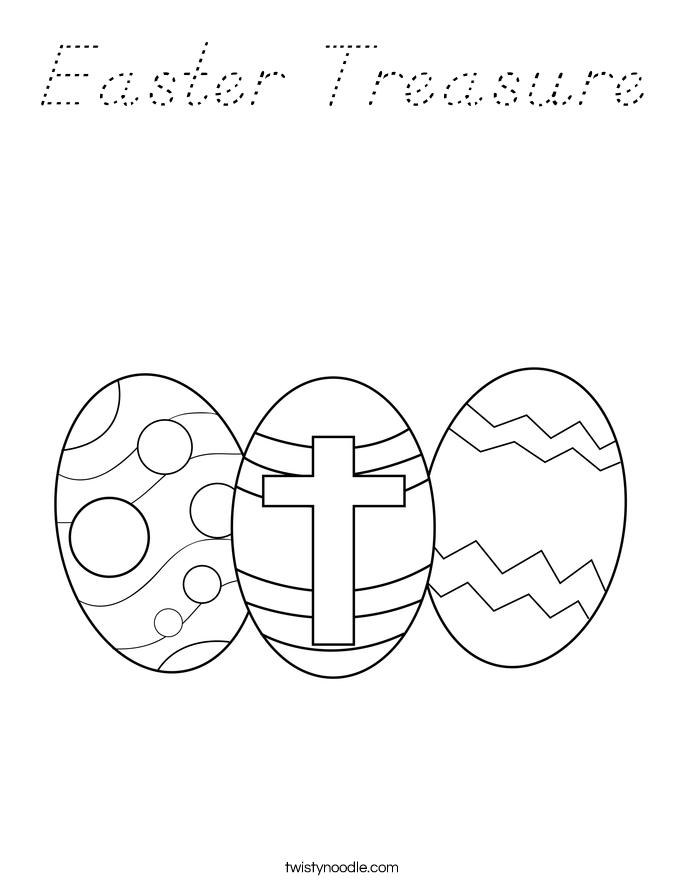 Easter Treasure Coloring Page