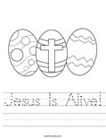 Jesus Is Alive! Worksheet