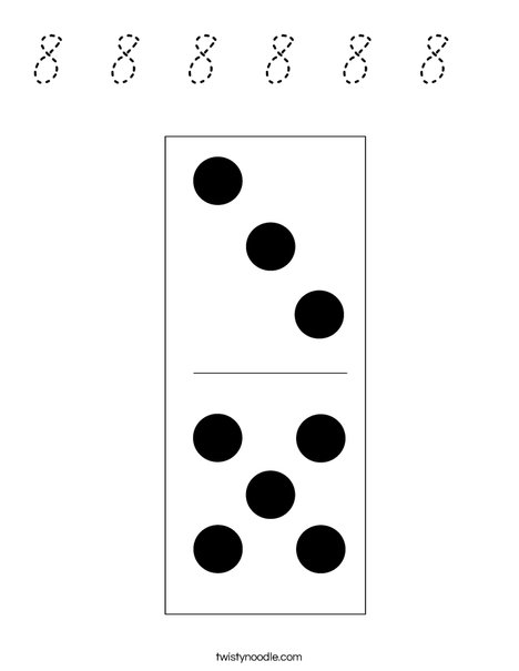 Domino Eight Coloring Page