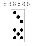 8 8 8 8 8 8  Coloring Page